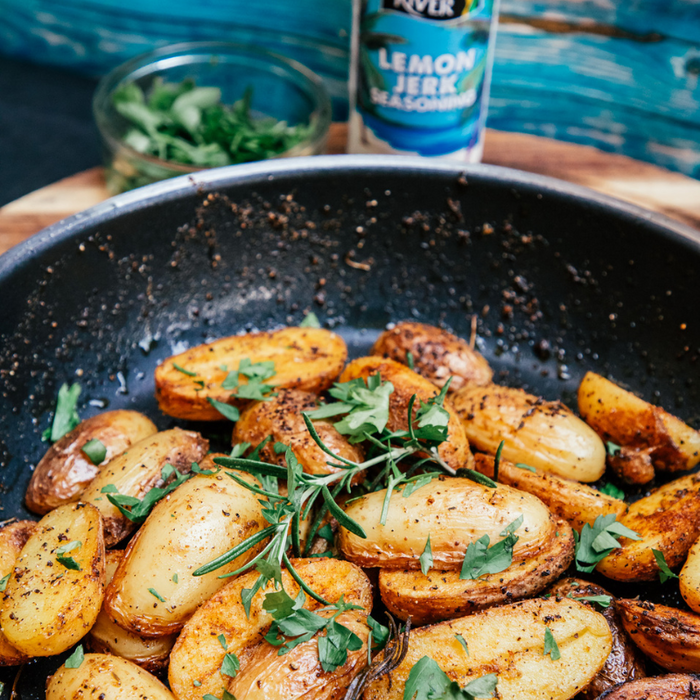 Lemon Jerk Potatoes - Bratkartoffeln mit karibischem Twist