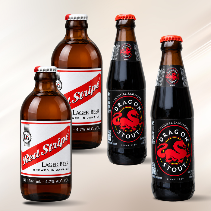 Jamaican Beer Tasting Bundle – Red Stripe & Dragon Stout