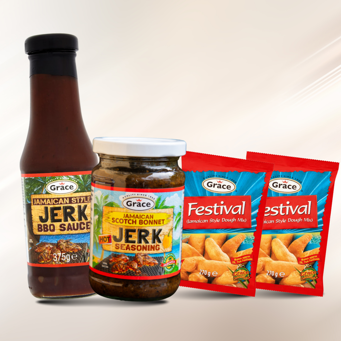 Grace Jerk &amp; Festival Bundle – Jerk Seasoning, Sauce &amp; Festival