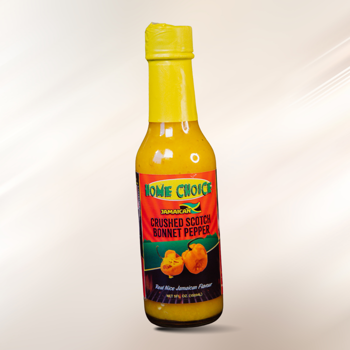 Home Choice yellow crushed Scotch Bonnet Pepper Sauce