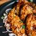 Jerk chicken und Jollof Reis nigerian style